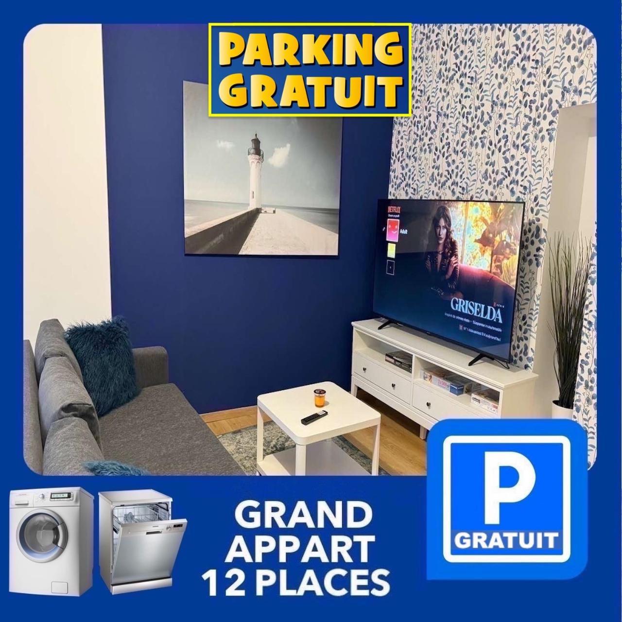 24 Chic & Cosy Grand Appart 88M2 Parking Gratuit Hypercentre Netflix Saint-Etienne  Exterior foto